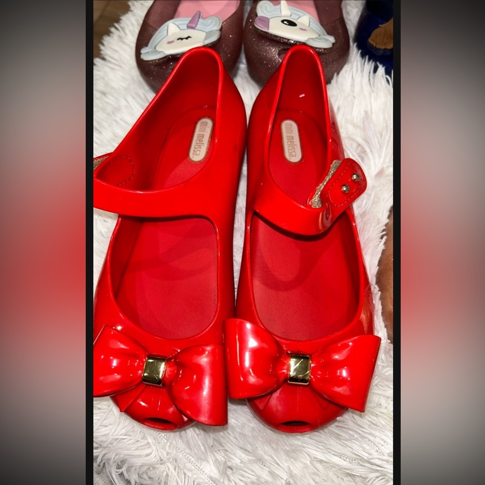 Mini Melissa Red Bow girl shoes